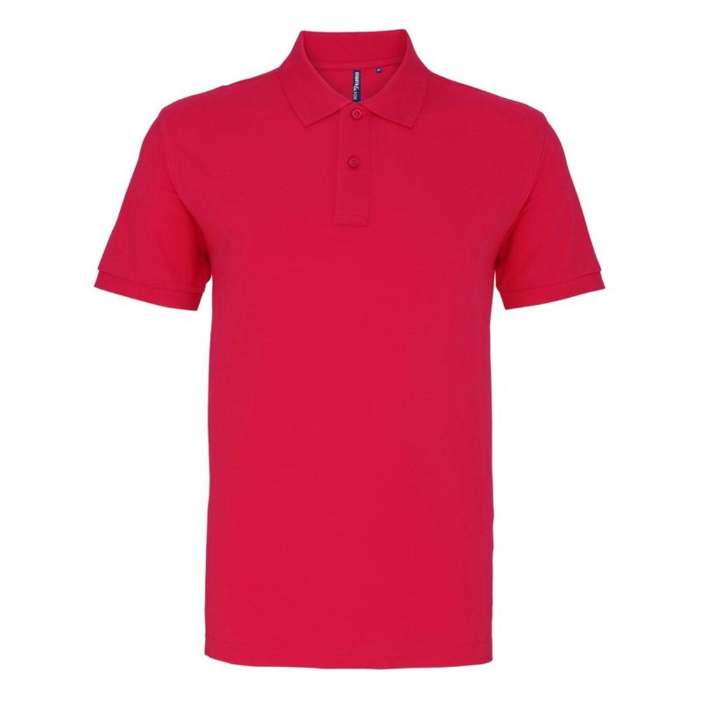 Asquith & Fox Mens Plain Polo Shirt / Hot Pink
